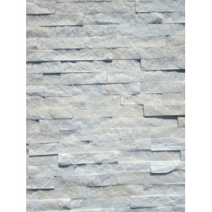 Panel kamienny, kwarcyt "Śnieżnobiały" 15x60 cm, (1opak=0,72m2)